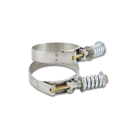 VIBRANT PERFORMANCE STAINLESS STEEL SPRING LOADED T-BOLT CLAMPS (PACK OF 2)- CLAMP RANGE: 3.78IN-4.0 27835
